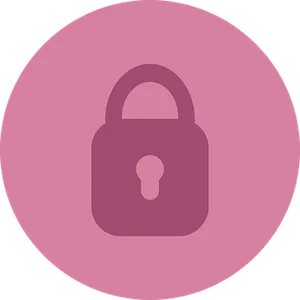 Pink Lock Icon PNG image