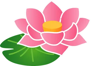 Pink Lotus Flower Vector Illustration PNG image