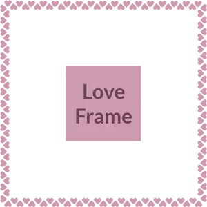 Pink Love Frame Vector Design PNG image