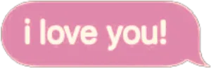 Pink Love Message Bubble PNG image