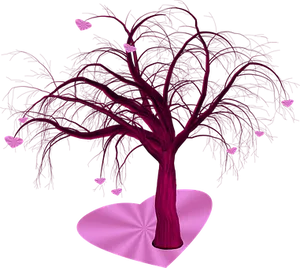 Pink Love Tree Artwork