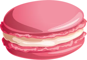Pink Macaron Illustration PNG image