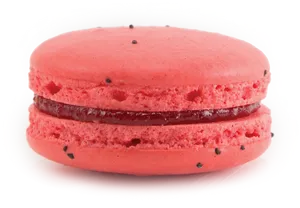 Pink Macaronwith Filling PNG image