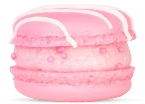 Pink Macaronwith White Drizzle PNG image