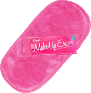 Pink Makeup Eraser Pad PNG image