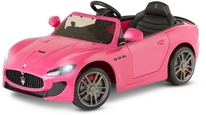 Pink Maserati Convertible Toy Car PNG image