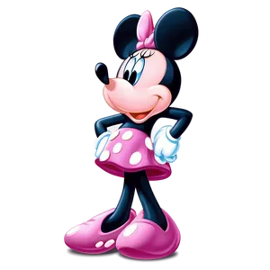 Pink Minnie Mouse Cute Pose Png 30 PNG image