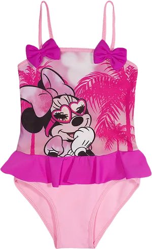 Pink Minnie Mouse Swimsuit PNG image