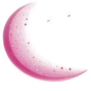 Pink Moon And Stars PNG Cwu33