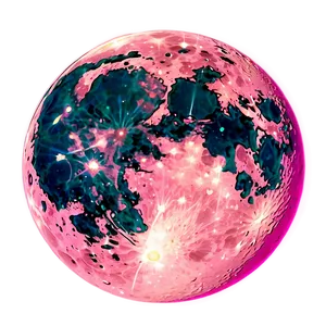 Pink Moon In Anime Style Png 36 PNG image