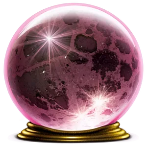 Pink Moon In Crystal Ball Png Wsu PNG image