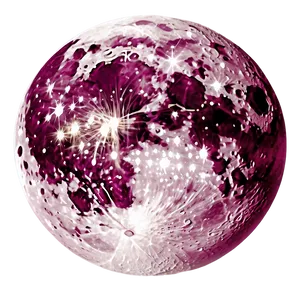 Pink Moon In Minimalist Art PNG Wpt PNG