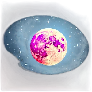 Pink Moon In Night Sky Png Qvw PNG image