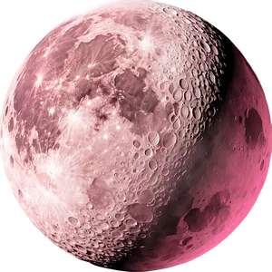 Pink Moon In Sci-fi Setting PNG Ynn PNG