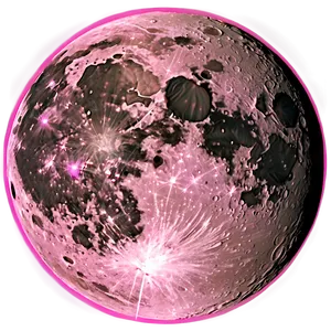 Pink Moon Through Telescope View PNG 06252024 PNG