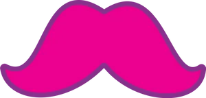 Pink Mustache Icon