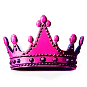 Pink Neon Crown PNG 06272024