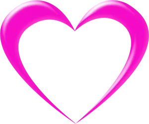 Pink Neon Heart Transparent Background PNG image