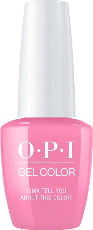 Pink O P I Gel Nail Polish Bottle PNG