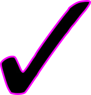 Pink Outlined Check Mark PNG image