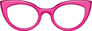 Pink Oversized Geek Glasses PNG image
