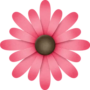 Pink Paper Daisy Graphic PNG image