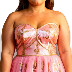 Pink Party Dress PNG 17