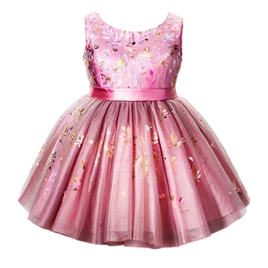 Pink Party Dress PNG 3