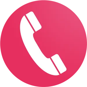 Pink Phone Icon PNG image