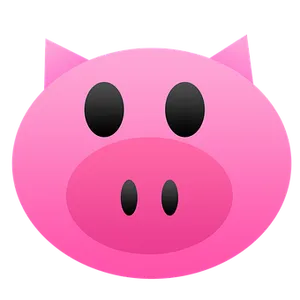 Pink Pig Emoji Graphic PNG