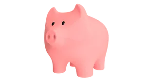 Pink Piggy Bank Isolated PNG image