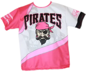 Pink Pirates Sports Jersey PNG image