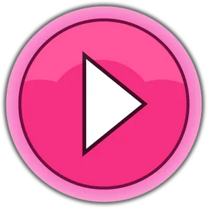 Pink Play Button Graphic PNG image