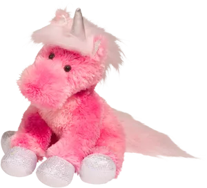 Pink Plush Unicorn Toy PNG image