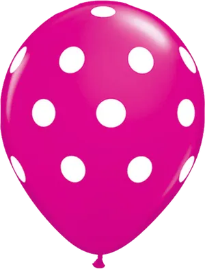 Pink Polka Dot Balloon PNG image