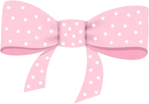 Pink Polka Dot Bow PNG image