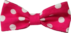 Pink Polka Dot Bow Tie PNG image