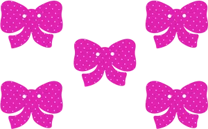 Pink Polka Dot Bows Pattern PNG image