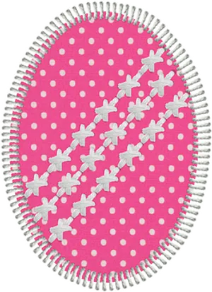 Pink Polka Dot Easter Egg PNG image