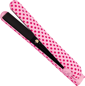 Pink Polka Dot Flat Iron PNG image