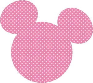 Pink Polka Dot Minnie Mouse Silhouette PNG image