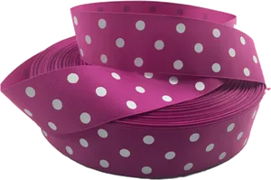 Pink Polka Dot Ribbon PNG image