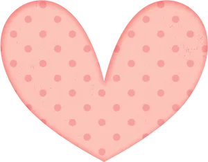 Pink Polka Dotted Heart PNG image