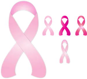 Pink Ribbon Awareness Variations PNG image