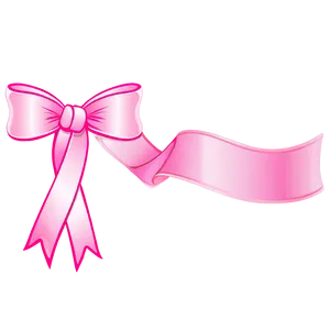 Pink Ribbon Banner PNG Ivx PNG