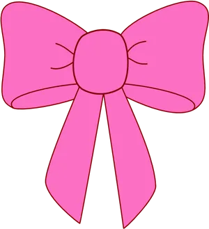 Pink Ribbon Bow Illustration