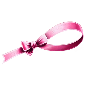 Pink Ribbon Bow PNG 05062024