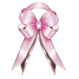 Pink Ribbon Bow PNG Krp89