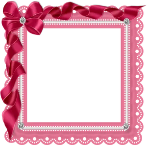 Pink Ribbon Decorative Frame