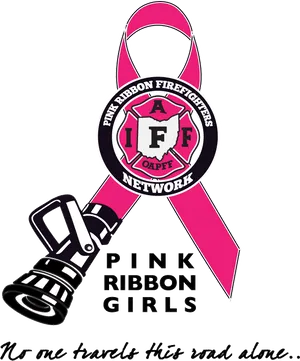 Pink Ribbon Firefighters Network Logo PNG image